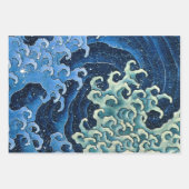 Hokusai Ocean Waves Sea Boote Geschenkpapier Set (Vorderseite 3)
