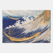 Hokusai Ocean Waves Sea Boote Geschenkpapier Set (Vorderseite)