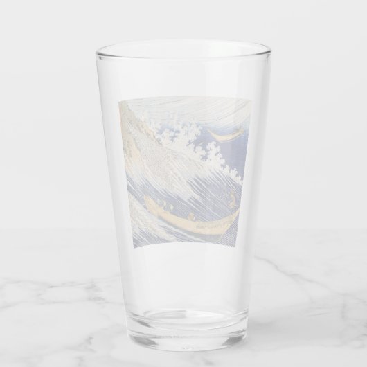 Hokusai Ocean Waves Sea Boote Glas (Rückseite)