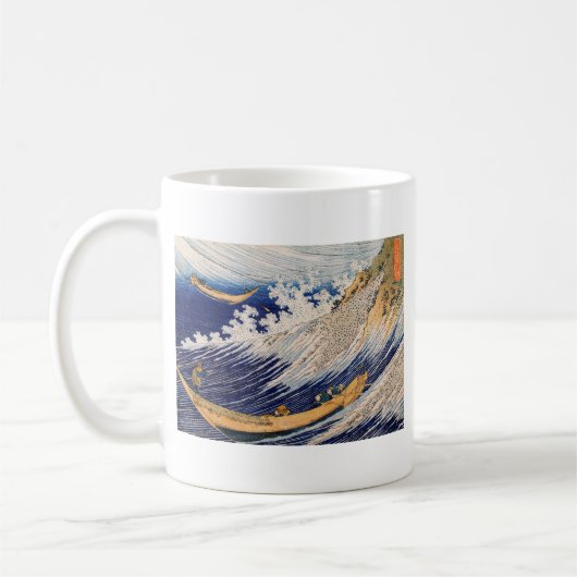 Hokusai Ocean Waves Sea Boote Kaffeetasse (Links)
