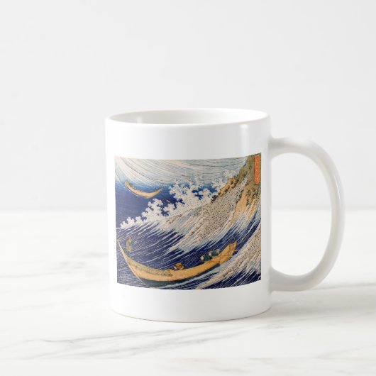 Hokusai Ocean Waves Sea Boote Kaffeetasse (Rechts)