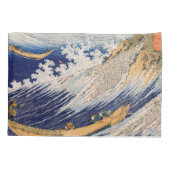 Hokusai Ocean Waves Sea Boote Kissenbezug (Rückseite)