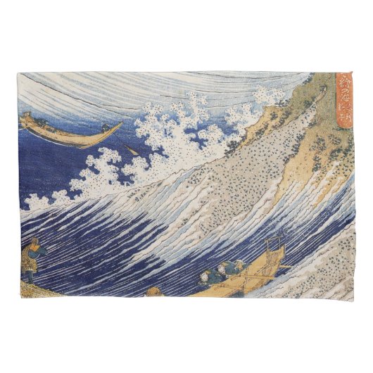 Hokusai Ocean Waves Sea Boote Kissenbezug (Vorderseite)