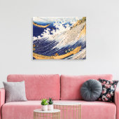 Hokusai Ocean Waves Sea Boote Leinwanddruck (Insitu (Wohnzimmer))