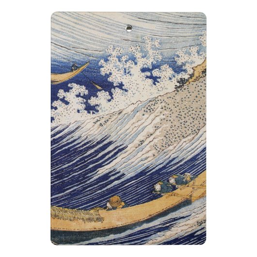 Hokusai Ocean Waves Sea Boote Mini Klemmbrett (Rückseite)
