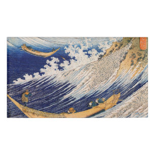 Hokusai Ocean Waves Sea Boote Namenschild