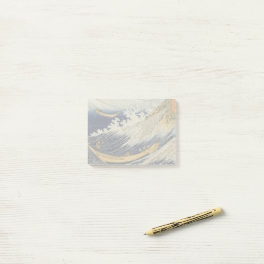 Hokusai Ocean Waves Sea Boote Post-it Klebezettel (Auf Schreibtisch)