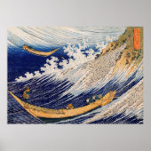 Hokusai Ocean Waves Sea Boote Poster (Vorne)