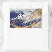 Hokusai Ocean Waves Sea Boote Rechteckiger Aufkleber (Tasche)