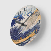 Hokusai Ocean Waves Sea Boote Runde Wanduhr (Winkel)