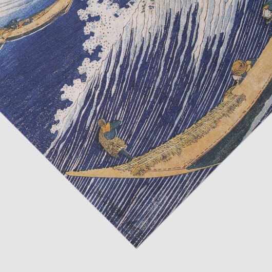Hokusai Ocean Waves Sea Boote Seidenpapier (Ausschnitt)