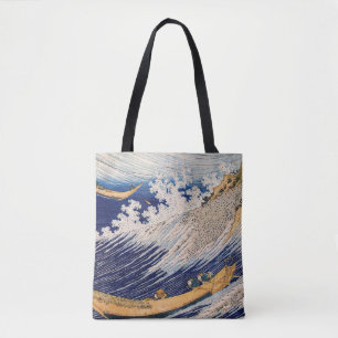 Hokusai Ocean Waves Sea Boote Tasche