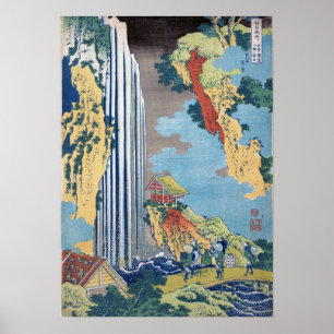 Hokusai - Ono Wasserfall, Kisokaido Poster