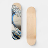Hokusai Original Great Wave Custom Text Skateboard (Vorderseite)