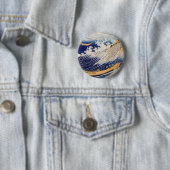 Hokusai Ozeanwellen Fischerboote Button (Beispiel)