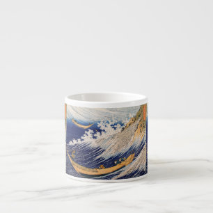 Hokusai Ozeanwellen Meer Boote Espressotasse