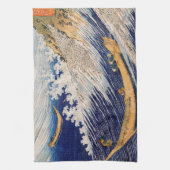 Hokusai Ozeanwellen Meer Boote Geschirrtuch (Vertikal)