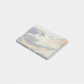 Hokusai Ozeanwellen Meer Boote Post-it Klebezettel (angewinkelt)