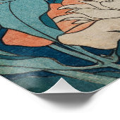 Hokusai Peonies and Canary Vintag GalleryHD Poster (Ecke)