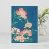 Hokusai - Peonies und Kanarische Inseln Karte (Stehend Vorderseite)