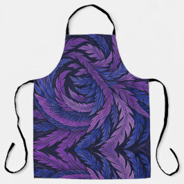 Hokusai Phoenix Apron | Purple　Japanese Art Feathe Schürze