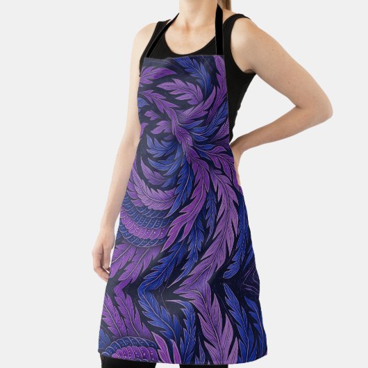 Hokusai Phoenix Apron | Purple Japanese Art Feathe Schürze (InSitu)