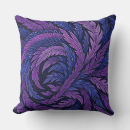 Hokusai Phoenix Cushion | Purple & Blue Feather  Kissen