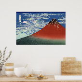 Hokusai Red Fuji Original High Resolution Art Poster (Küche)