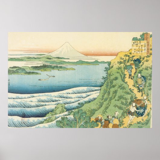 Hokusai - Reisende Klettersteig Poster (Vorne)