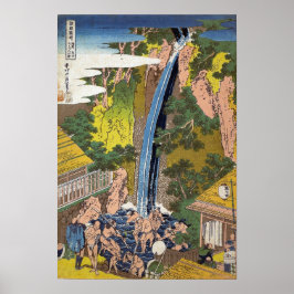 Hokusai - Roben Wasserfall, Oyama, Provinz Sagami Poster