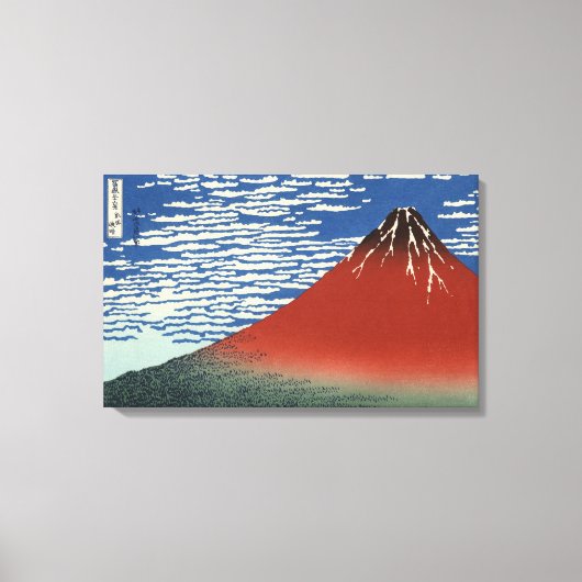 Hokusai South Wind Clear Sky Red Fuji Leinwand (Vorderseite)