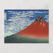Hokusai South Wind Clear Sky Red Fuji Postcard Postkarte (Vorderseite)