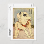 Hokusai Sumo Wrestlers Postkarte (Vorne/Hinten)