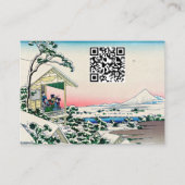 Hokusai - Teehaus bei Koishikawa - QR-Code Visitenkarte (Vorderseite)