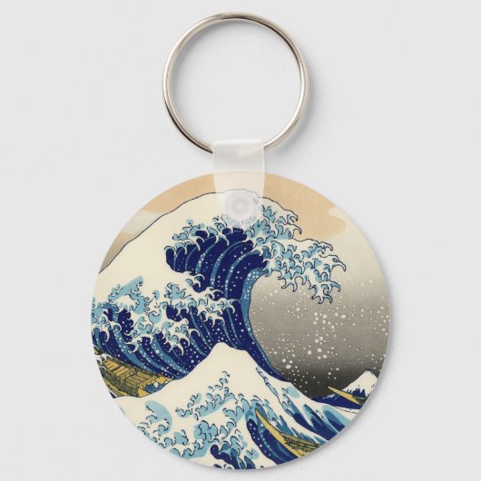 Hokusai The Great Wave Key Chain Schlüsselanhänger (Vorderseite)