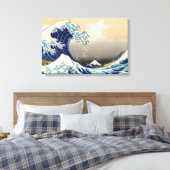 Hokusai The Great Wave Leinwand Wrap (Insitu (Schlafzimmer))