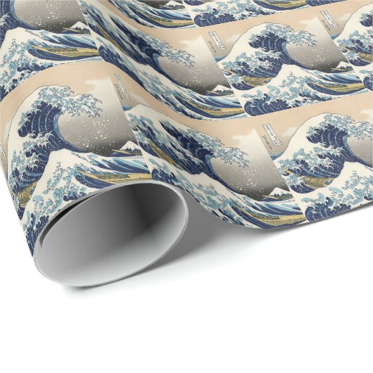 Hokusai, “ The Great Wave off Kanagawa ” Geschenkpapier (Rolleneckpunkt)