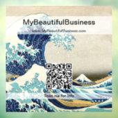 Hokusai - The Great Wave off Kanagawa - QR Code Fensteraufkleber (Blatt 3)