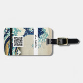 Hokusai - The Great Wave off Kanagawa - QR Code Gepäckanhänger (Vorderseite horizontal)