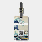 Hokusai - The Great Wave off Kanagawa - QR Code Gepäckanhänger (Vorderseite vertikal)