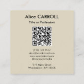 Hokusai - The Great Wave off Kanagawa - QR Code Quadratische Visitenkarte (Rückseite)