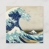 Hokusai - The Great Wave off Kanagawa - QR Code Quadratische Visitenkarte (Vorderseite)
