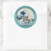 Hokusai - The Great Wave off Kanagawa - QR Code Runder Aufkleber (Tasche)