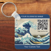 Hokusai - The Great Wave off Kanagawa - QR Code Schlüsselanhänger (Vorderseite)