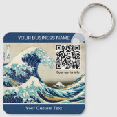 Hokusai - The Great Wave off Kanagawa - QR Code Schlüsselanhänger (Rückseite)