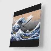 Hokusai , “ The Great Wave off Kanagawa ” Quadratische Wanduhr (Winkel)