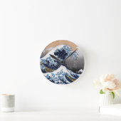 Hokusai , “ The Great Wave off Kanagawa ” Runde Wanduhr (Zuhause)