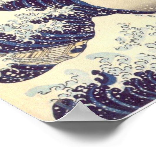 Hokusai "The Wave" Poster (Ecke)