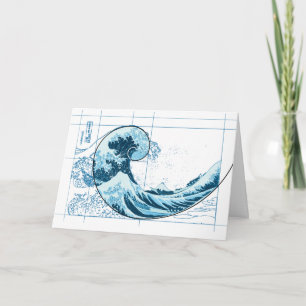 Hokusai trifft Fibonacci, Blue Card Karte