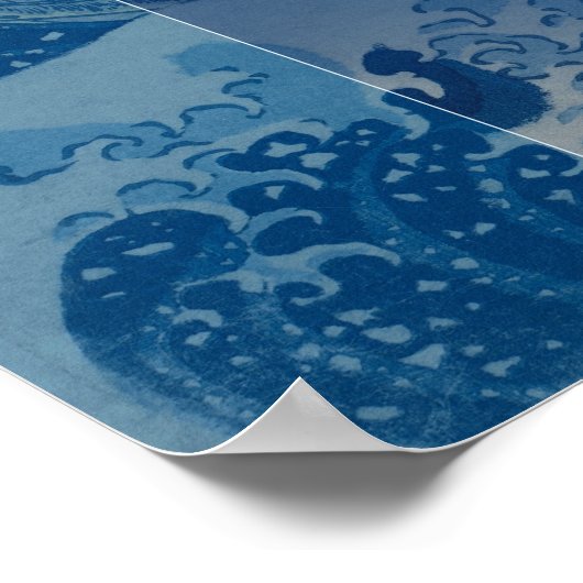 Hokusai trifft Fibonacci, Goldenes Verhältnis Poster (Ecke)